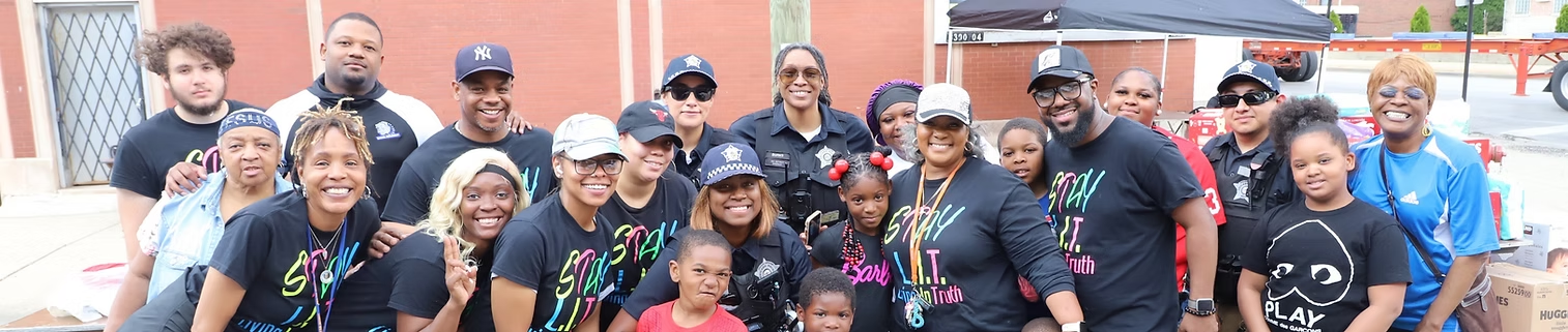 TBCC community members, young people, and partners together at a South Side community event